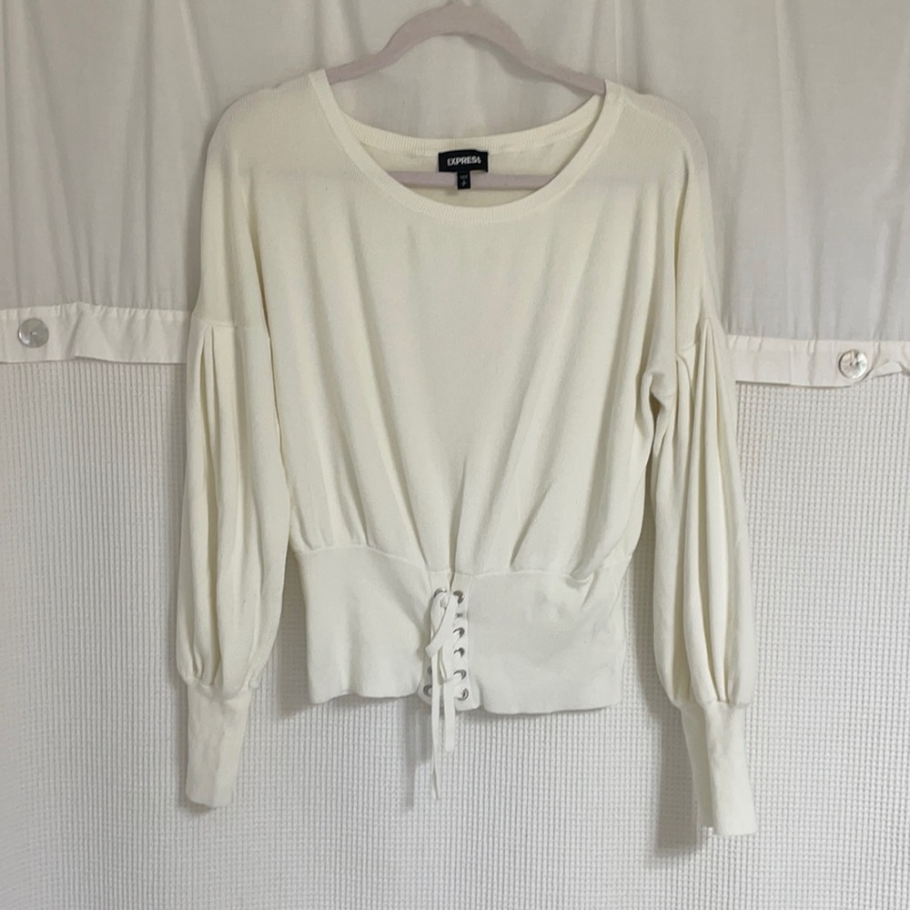 Express white sweater